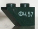 Part No: 3665pb005R  Name: Slope, Inverted 45 2 x 1 with Sand Green Cyrillic Characters 'ФЦ 57' (FTS 57) Pattern Model Right Side (Sticker) - Set 7625