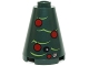 Part No: 3942cpb02  Name: Cone 2 x 2 x 2 - Open Stud with Red Ornaments, Tree Boughs and Droid Instruments Pattern