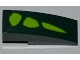 Part No: 50950pb053R  Name: Slope, Curved 3 x 1 with 3 Lime Scales Pattern Model Right Side (Sticker) - Set 9450