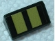 Part No: 85984pb276  Name: Slope 30 1 x 2 x 2/3 with 2 Gold Stripes on Dark Green Background Pattern (Sticker) - Set 75884