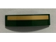 Part No: 93273pb155  Name: Slope, Curved 4 x 1 x 2/3 Double with Gold Stripe on Dark Green Background Pattern (Sticker) - Set 71044