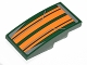 Part No: 93606pb030  Name: Slope, Curved 4 x 2 with Orange Stripes Pattern (Sticker) - Set 75090