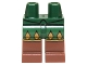 Part No: 970c88pb08  Name: Hips and Reddish Brown Legs with Dark Green Pants with Gold Trim Pattern