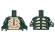 Lot ID: 391263539  Part No: 973pb2529c01  Name: Torso Tan Bare Chest with Bones and Spikes Pattern / Dark Green Arms with Tan Stripes Pattern / Dark Green Hands