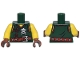 Part No: 973pb2550c01  Name: Torso Ninjago Vest with Red Clasps, Ninja Skull with Crossed Swords and Red Belt with Silver Buckle Pattern / Yellow Arms / Reddish Brown Hands