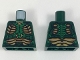 Part No: 973pb2986  Name: Torso Parademon Armor with Green Highlights and Tan Scale Panels Pattern