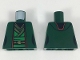 Part No: 973pb3024 Name: Torso Ninjago Female Robe over Bright Green Tunic with Sash and Black and Gold Trim Pattern Part No: 973pb3024 Name: Torso Ninjago Female Robe over Bright Green Tunic with Sash and Black and Gold Trim Pattern
