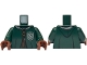 Part No: 973pb3314c02 Name: Torso Hooded Robe over Sweater, White Collar, Dark Orange Laces, Slytherin Logo Pattern / Dark Green Arms / Reddish Brown Hands Part No: 973pb3314c02 Name: Torso Hooded Robe over Sweater, White Collar, Dark Orange Laces, Slytherin Logo Pattern / Dark Green Arms / Reddish Brown Hands