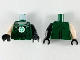 Part No: 973pb3453c01  Name: Torso Muscles Outline, Green Lantern Logo, Silver Chain Pattern / Black Arm Left with Silver Cuff Pattern / Light Nougat Arm Right / Black Hands