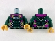 Part No: 973pb3512c01  Name: Torso Armor with Gold, Silver and Magenta Trim Pattern / Dark Green Arms / Pearl Gold Hands