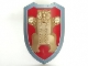 Part No: 50653pb01  Name: Large Figure Shield, 2 x 4 Brick Relief, Bear with Red and Pearl Sand Blue Pattern