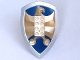 Part No: 50655pb01  Name: Large Figure Shield, 2 x 4 Brick Relief, Jayko Hawk with Dark Blue and Silver Pattern