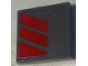 Part No: 11203pb038R  Name: Tile, Modified 2 x 2 Inverted with Red Stripes Pattern Model Right Side (Sticker) - Set 70613