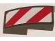 Part No: 11477pb015R  Name: Slope, Curved 2 x 1 x 2/3 with Red and White Danger Stripes (Red and White Corners) Pattern Model Right Side (Sticker) - Sets 60081 / 60083 / 60107