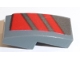 Part No: 11477pb081R  Name: Slope, Curved 2 x 1 x 2/3 with Red Diagonal Stripes Pattern Model Right Side (Sticker) - Set 70613