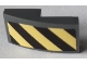 Part No: 11477pb092a  Name: Slope, Curved 2 x 1 x 2/3 with Black and Bright Light Yellow Danger Stripes Pattern Side A (Sticker) - Sets 60214 / 60215