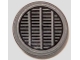 Part No: 14769pb777  Name: Tile, Round 2 x 2 with Bottom Stud Holder with SW Dark Falcon Grille with Dark Bluish Gray Border Pattern (Sticker) - Set 75389