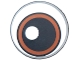 Part No: 14769pb862 Name: Tile, Round 2 x 2 with Bottom Stud Holder with Reddish Brown and White Eye with Large Black Pupil Pattern Part No: 14769pb862 Name: Tile, Round 2 x 2 with Bottom Stud Holder with Reddish Brown and White Eye with Large Black Pupil Pattern