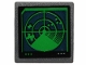 Part No: 15210pb049  Name: Road Sign 2 x 2 Square with Open O Clip with Green Radar on Computer Screen Pattern (Sticker) - Set 70835