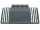 Part No: 15625pb006  Name: Slope, Curved 5 x 8 x 2/3 with 4 Studs with White Tire Treads / Stripes Pattern (Stickers) - Set 70226