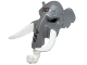 Lot ID: 308180394  Part No: 16667c01pb02  Name: Minifigure, Headgear Mask Mammoth with White Rubber Tusks and Trunk with Medium Lavender Sinew Patches on Trunk and Copper Forehead Pendants Pattern