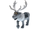 Lego part: Reindeer, Frozen with Molded Light Bluish Gray Flexible Rubber Antlers, Tail and Fur Around Neck and Printed White and Dark Tan Eyes with Black Bushy Eyebrows, Upper and Lower Eyelids Pattern (Sven)