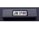 Part No: 2431pb0099 Name: Tile 1 x 4 with Black 'JM 3180' Pattern on White Background (Sticker) - Set 3180 Part No: 2431pb0099 Name: Tile 1 x 4 with Black 'JM 3180' Pattern on White Background (Sticker) - Set 3180