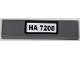Part No: 2431pb0157  Name: Tile 1 x 4 with Black 'HA 7208' Pattern (Sticker) - Set 7208