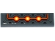 Part No: 2431pb0353 Name: Tile 1 x 4 with Fire Cores, Black Trapezoids, and Black, Red and Yellow Lines Pattern (Sticker) - Set 70144 Part No: 2431pb0353 Name: Tile 1 x 4 with Fire Cores, Black Trapezoids, and Black, Red and Yellow Lines Pattern (Sticker) - Set 70144