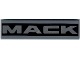 Part No: 2431pb0502  Name: Tile 1 x 4 with Silver 'MACK' on Black Background Pattern