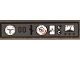 Part No: 2431pb0811  Name: Tile 1 x 4 with Dashboard / Control Panel with White Gauges and Graph and Black Lever and Buttons Pattern (Sticker) - Set 60216