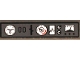 Part No: 2431pb811  Name: Tile 1 x 4 with Dashboard / Control Panel with White Gauges and Graph and Black Lever and Buttons Pattern (Sticker) - Set 60216