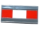 Part No: 2440pb018  Name: Vehicle, Spoiler / Plow Blade 6 x 3 with Hinge with 2 Red Squares and White Rectangle Pattern (Sticker) - Set 60104