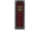 Part No: 2454pb014  Name: Brick 1 x 2 x 5 with Hogwarts Coat of Arms on Dark Red Curtain Pattern (Sticker) - Set 5378