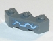 Part No: 2462pb04  Name: Brick, Modified Facet 3 x 3 with Medium Blue and White Electricity Pattern (Sticker) - Set 70353
