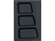 Part No: 26603pb360b  Name: Tile 2 x 3 with Black Trapezoids with Rounded Corners Pattern Side B (Sticker) - Set 75217