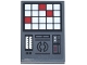 Part No: 26603pb551  Name: Tile 2 x 3 with Control Panel, Red and White Lights and Buttons Grid, Silver Level Gauges, Black Half Circles Pattern (Sticker) - Set 75419