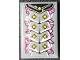 Part No: 26603pb554  Name: Tile 2 x 3 with Silver Armor Plates, Gold Spikes and Magenta Highlights Pattern (Sticker) - Set 71772