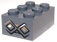 Part No: 3002pb24  Name: Brick 2 x 3 with Diamond Bricks with White Highlights on Both Diamonds Pattern on End (Sticker) - Set 9473
