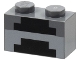Part No: 3004pb161  Name: Brick 1 x 2 with Minecraft Pixelated Furnace Unlit Pattern