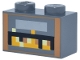 Part No: 3004pb371  Name: Brick 1 x 2 with Minecraft Pixelated Smoker Lit Pattern