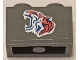 Part No: 3004pb376L  Name: Brick 1 x 2 with Blue, Coral and White Roaring Tiger Pattern Model Left Side (Sticker) - Set 75573