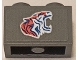 Part No: 3004pb376R  Name: Brick 1 x 2 with Blue, Coral and White Roaring Tiger Pattern Model Right Side (Sticker) - Set 75573