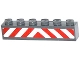 Part No: 3009pb180  Name: Brick 1 x 6 with Red and White Danger Stripes Pattern (Sticker) - Set 60061