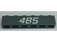 Part No: 3009pb198  Name: Brick 1 x 6 with White '485' on Dark Bluish Gray Background Pattern (Sticker) - Set 8426