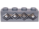 Part No: 3010pb166  Name: Brick 1 x 4 with Diamond Bricks Pattern (Sticker) - Set 9473