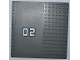 Part No: 30225pb06  Name: Baseplate, Road 16 x 16 with White '02' in Middle Pattern (Sticker) - Set 7945