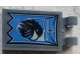 Part No: 30350bpb074  Name: Tile, Modified 2 x 3 with 2 Clips with 'RAVENCLAW' and Bird Banner Pattern (Sticker) - Set 75956