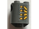Part No: 30361cpb037 Name: Brick, Round 2 x 2 x 2 Robot Body with Bottom Axle Holder (x Shape / + Orientation) with Yellow and Dark Bluish Gray Vehicle Exhaust Pipes Pattern on Both Sides (Stickers) - Set 70913 Part No: 30361cpb037 Name: Brick, Round 2 x 2 x 2 Robot Body with Bottom Axle Holder (x Shape / + Orientation) with Yellow and Dark Bluish Gray Vehicle Exhaust Pipes Pattern on Both Sides (Stickers) - Set 70913