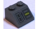 Part No: 3039pb029  Name: Slope 45 2 x 2 with Control Panel with Yellow Rectangle Pattern (Sticker) - Set 7666